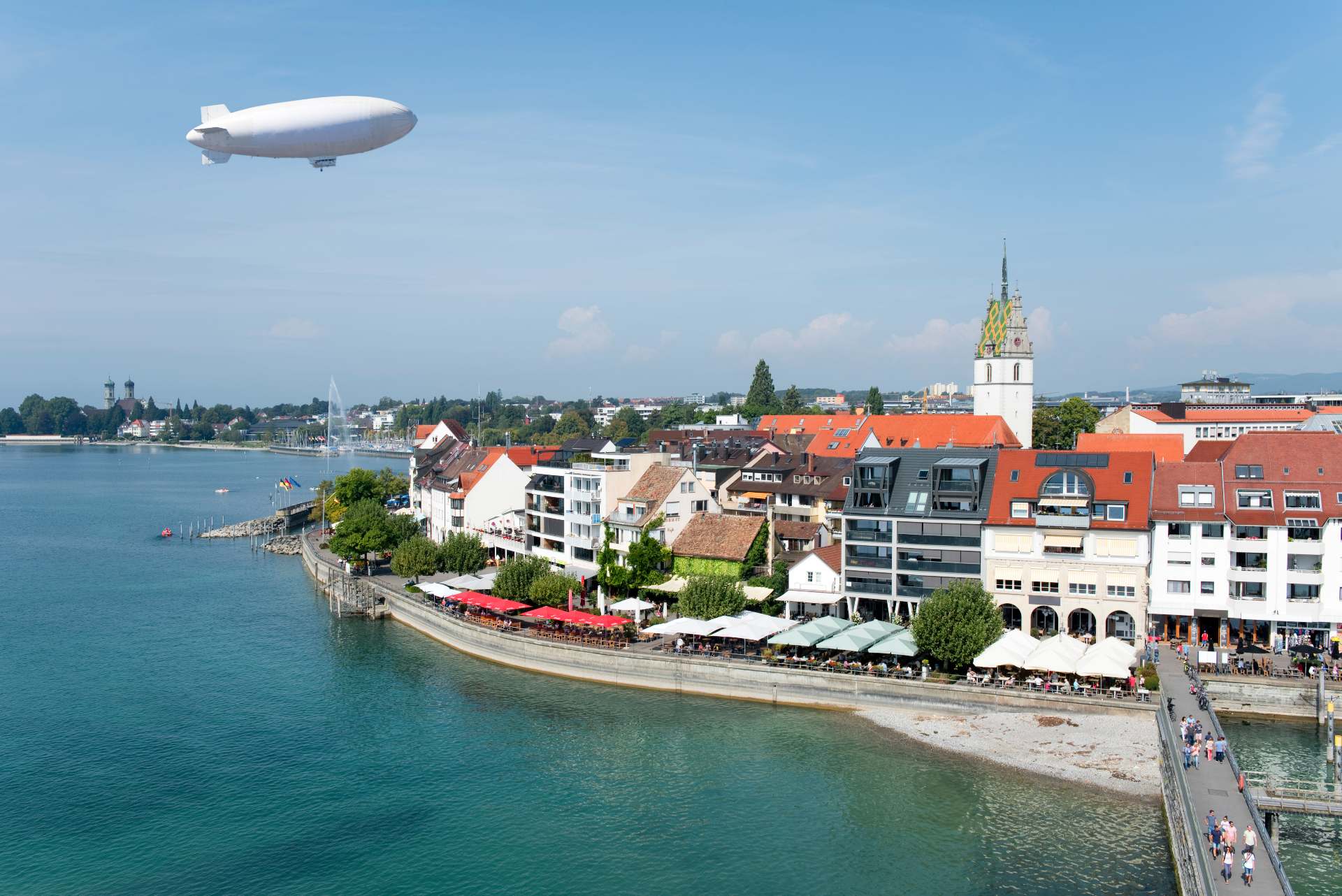 Stadtpanorama von Friedrichshafen am Bodensee