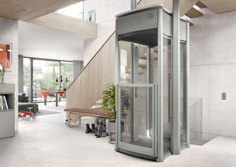Homelift als Treppenlift-Alternative © Allgemein LiMa | MyHomelift Moderner Homelift in einem Einfamilienhaus