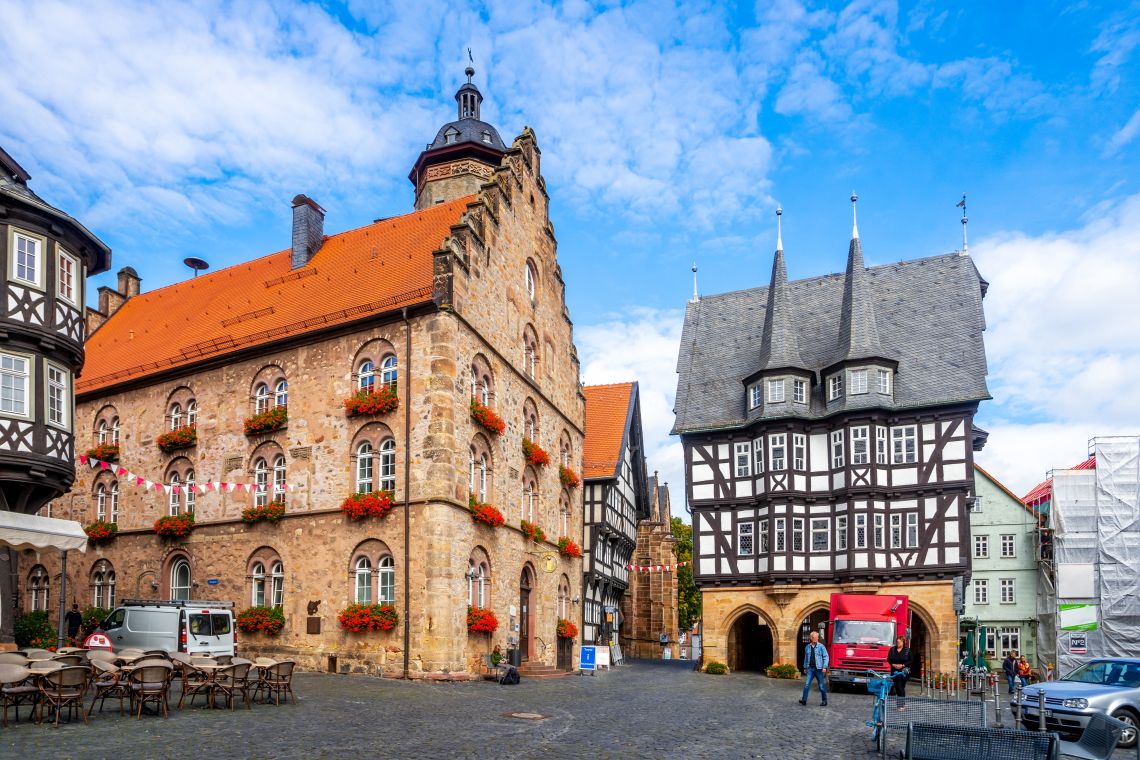 Blick auf das Rathaus in Alsfeld