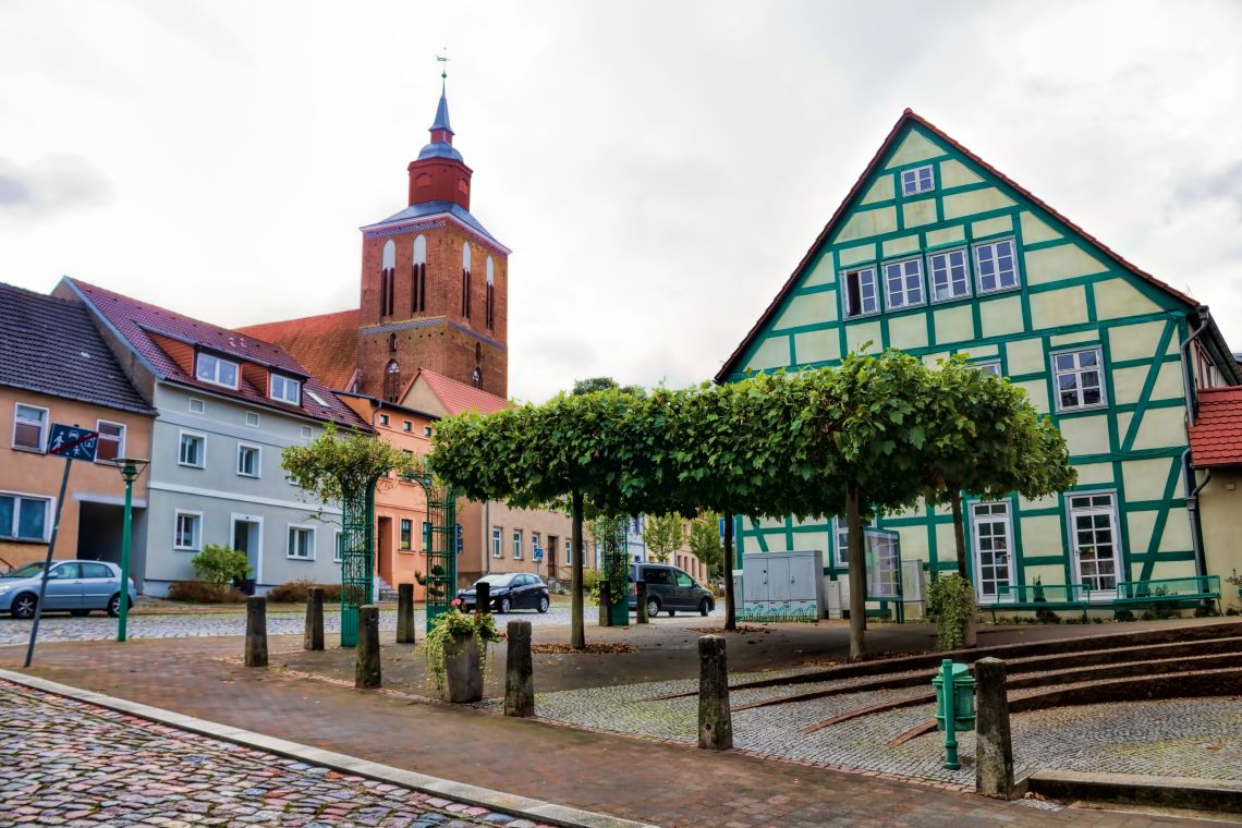 Altstadt von Altentreptow mit St.-Petri-Kirche