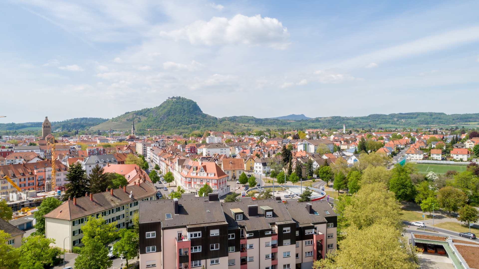 Blick auf Stadt Singen