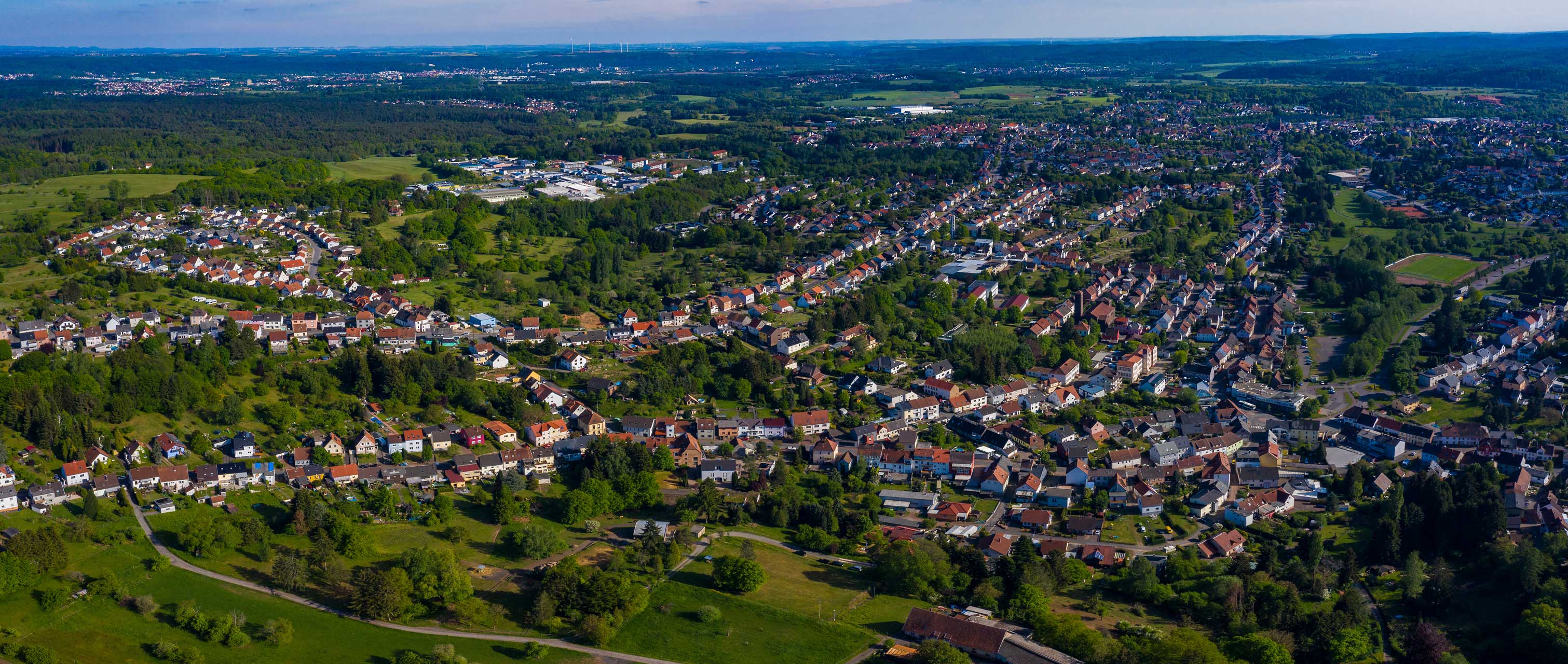 Stadtpanorama von Bexbach