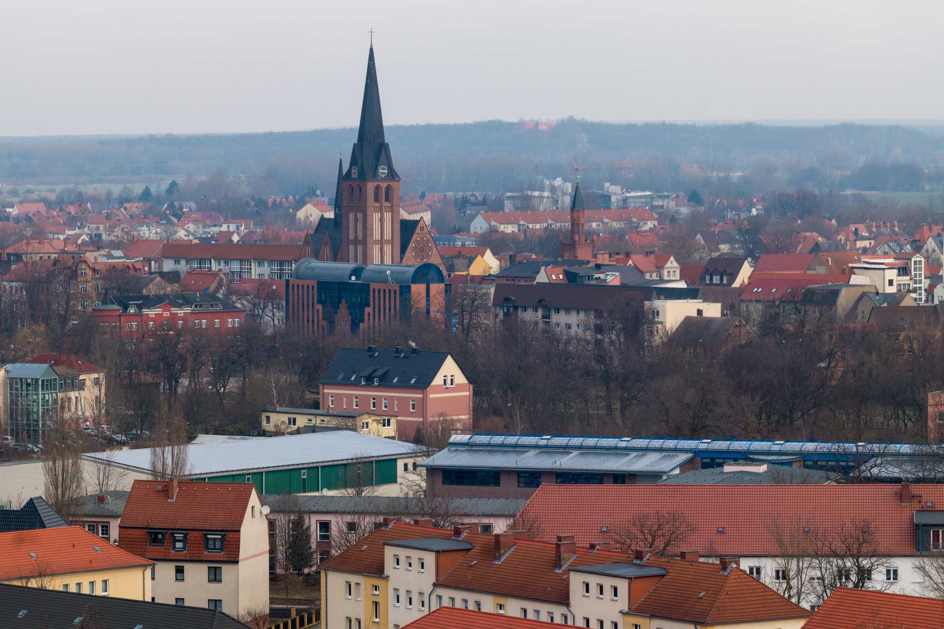 Statdpanorama von Bitterfeld