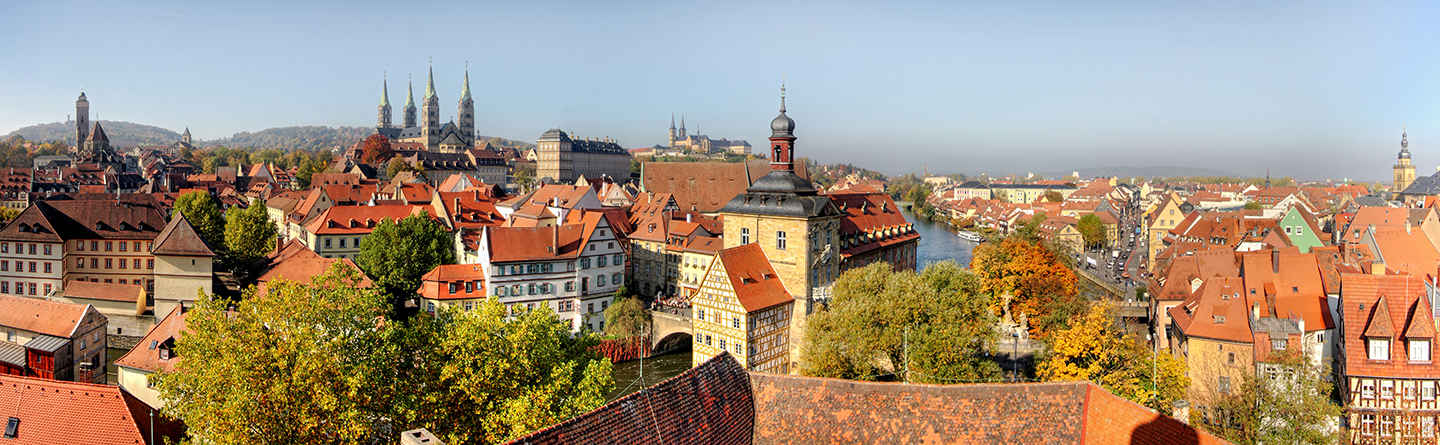 Skyline von Bamberg bei Breitengüßbach