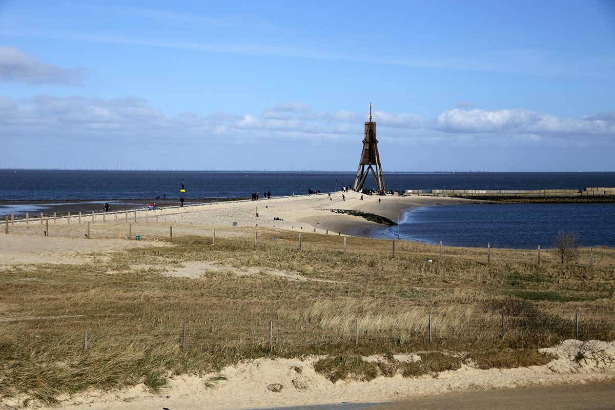 Sehenswürdigkeit am Strand von Cuxhaven