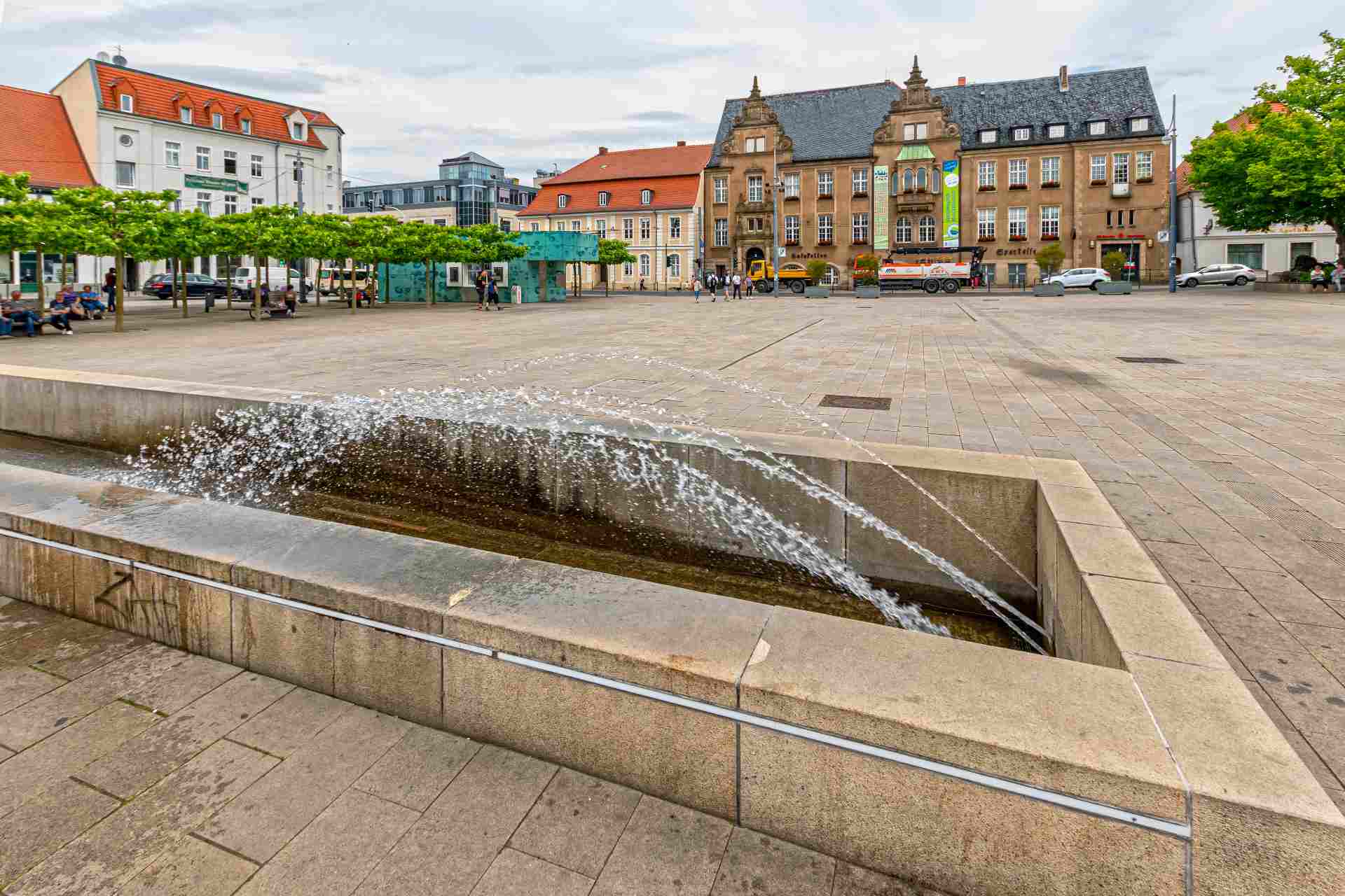 Marktplatz und Rathaus in Eberswalde