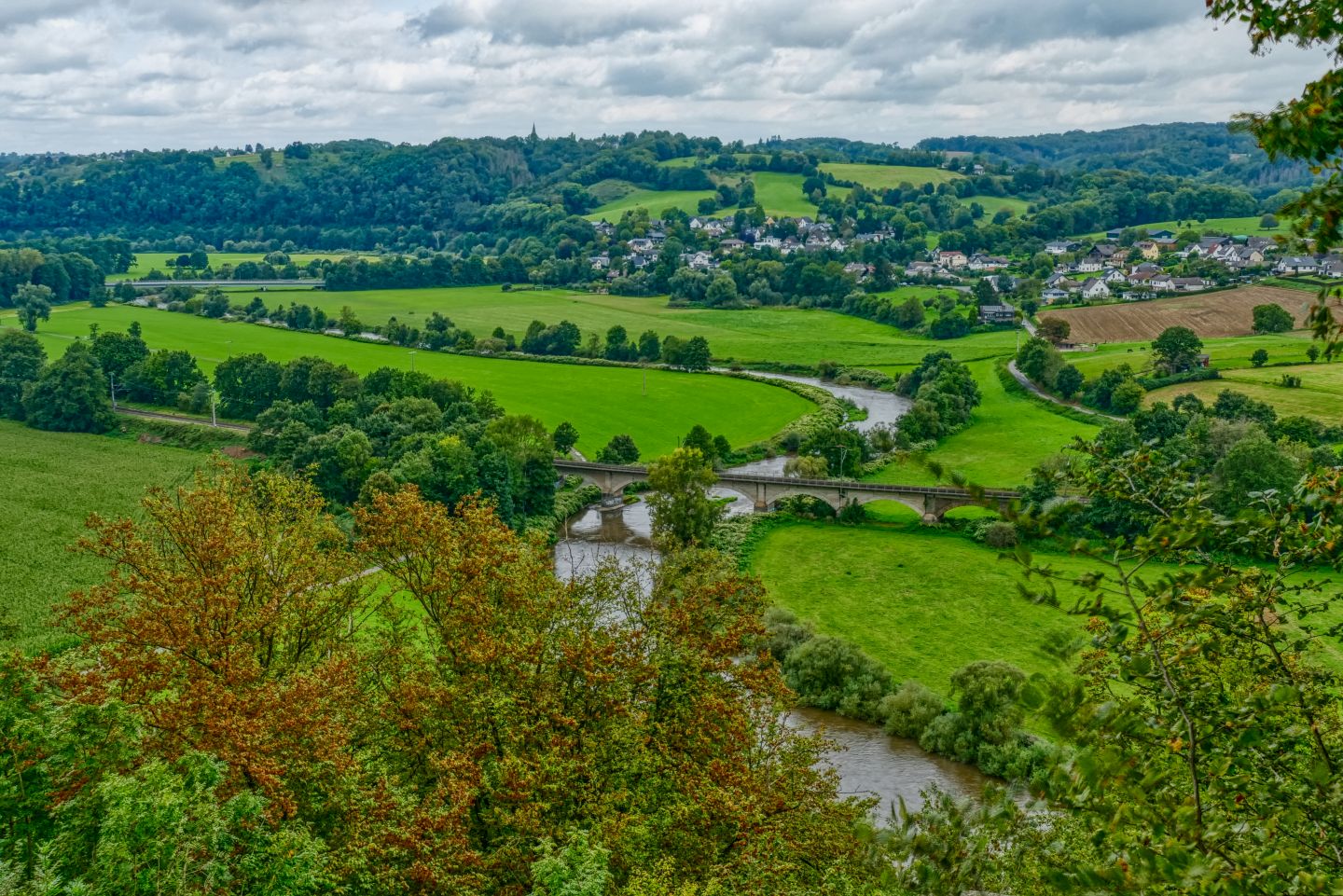 Blick von Blankenberg in das Siegtal bei Hennef