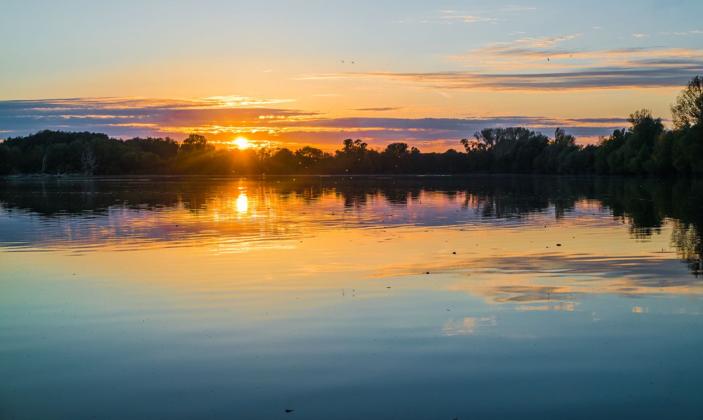 Sonnenuntergang am Koldinger See in Laatzen