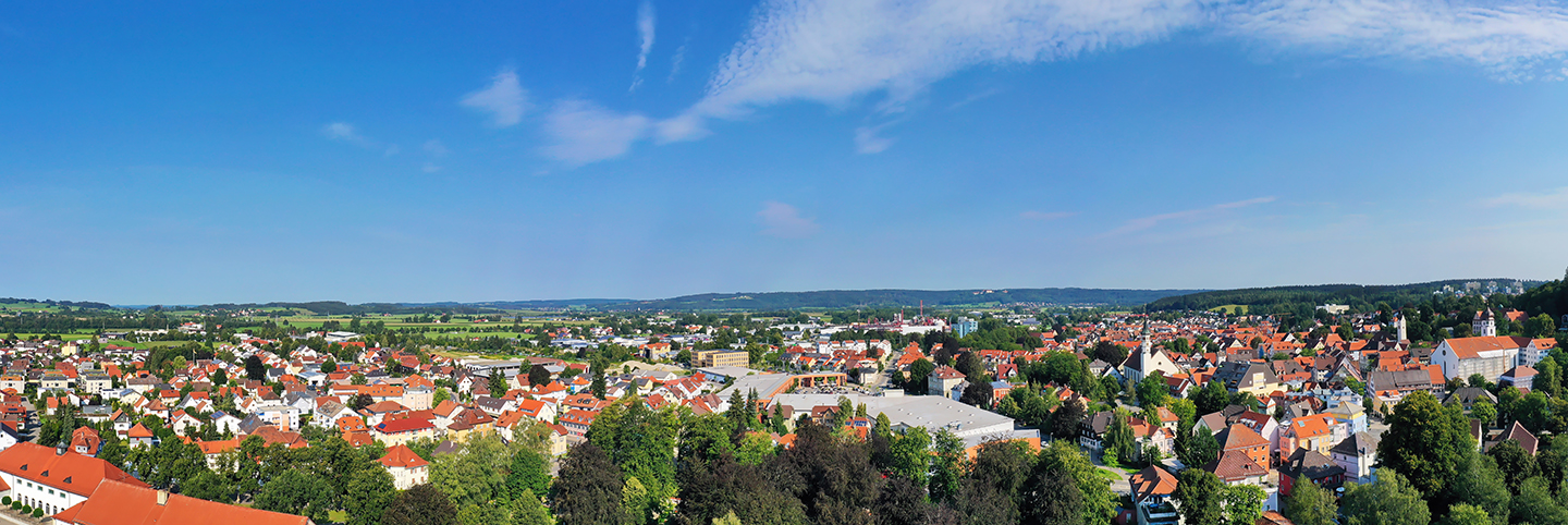 Blick über Leutkirch im Allgäu