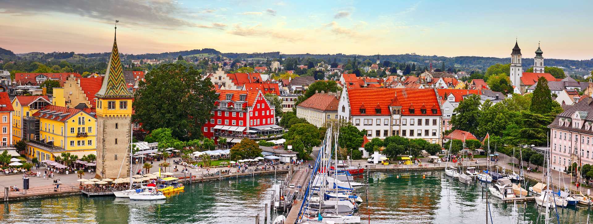 Stadt und Hafenansicht von Lindau