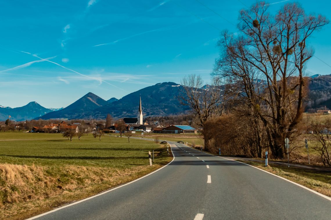 Blick auf Miesbach in Bayern