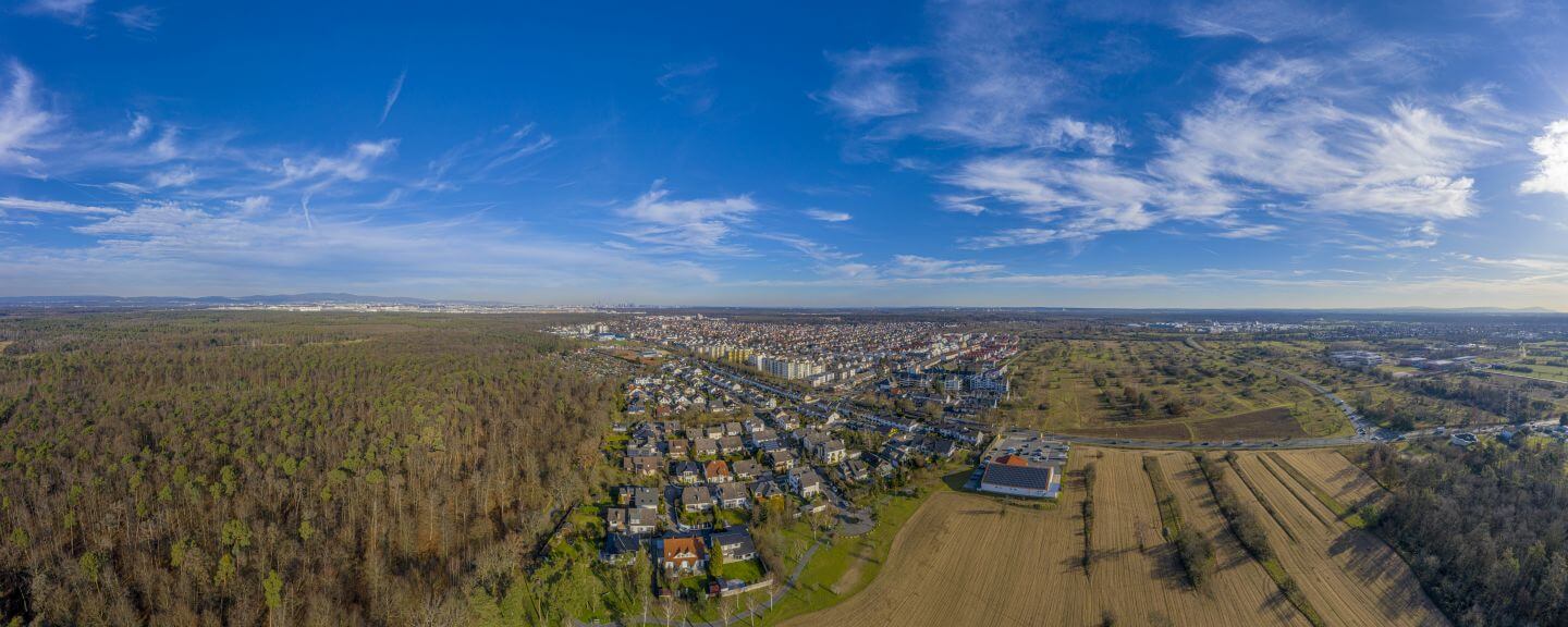 Blick auf die Stadt Mörfelden-Walldorf