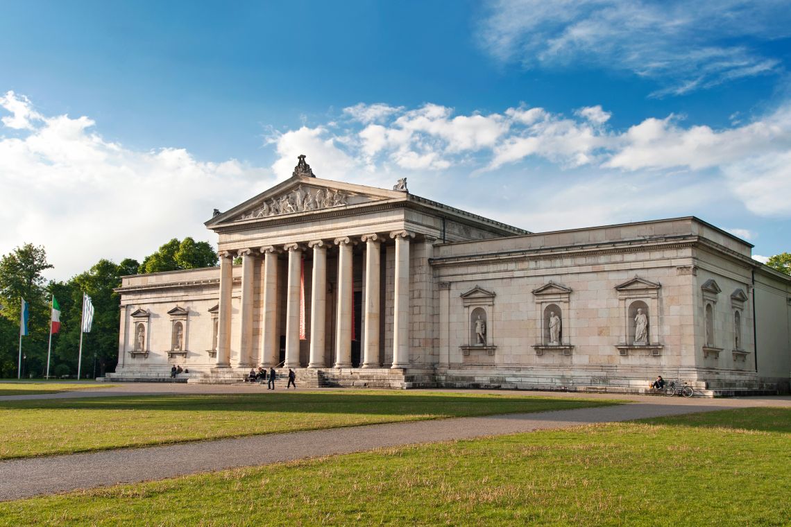 Blick auf Königsplatz München Maxvorstadt