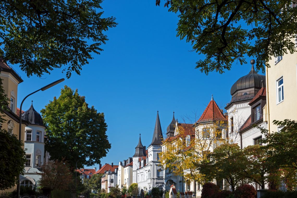 Historische Gebäude in München Neuhausen