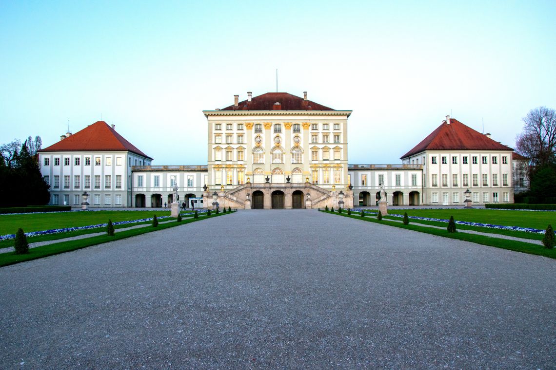 Blick auf Schloss von Nymphenburg