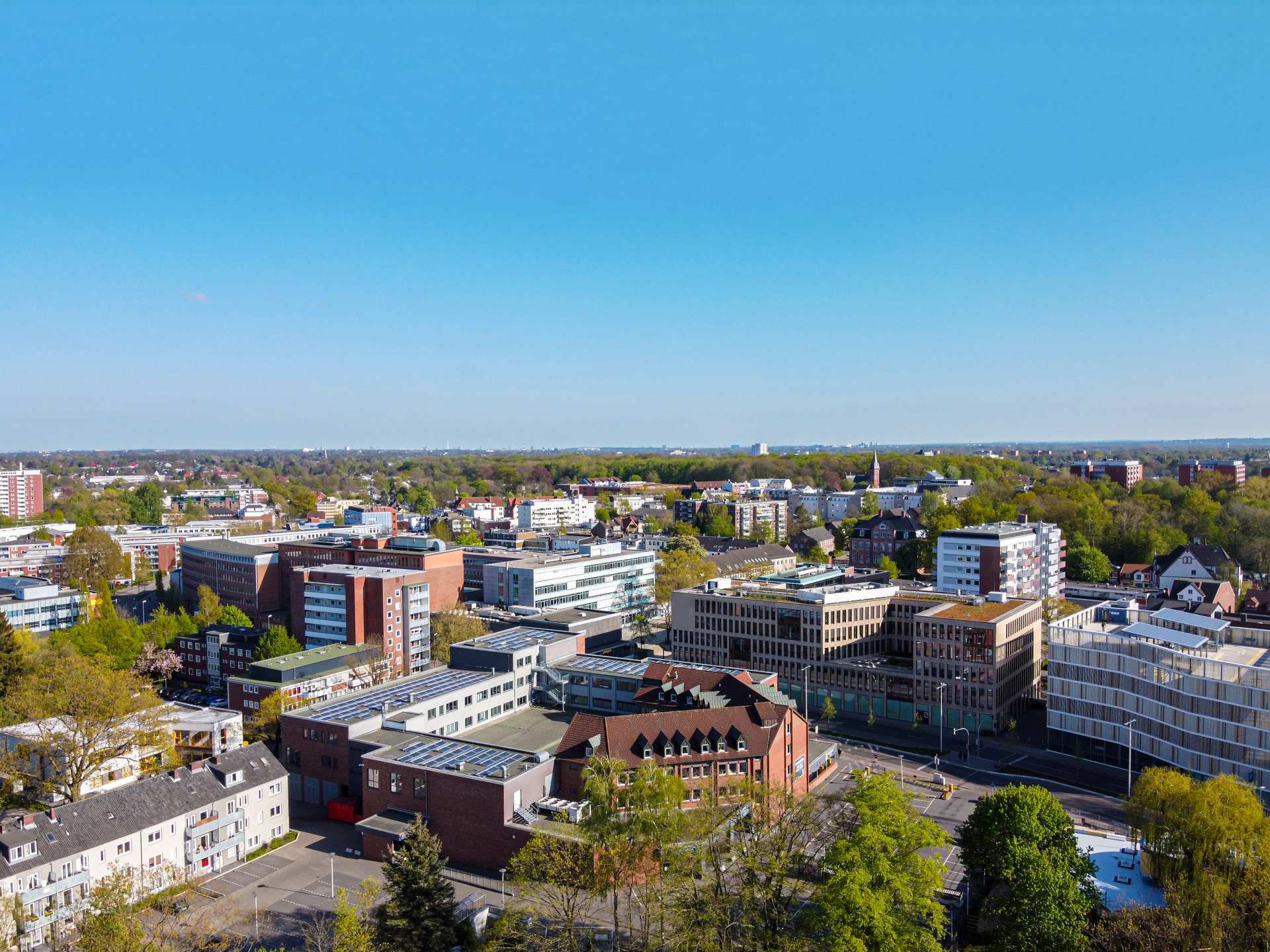 Pinnenberg Stadt von oben