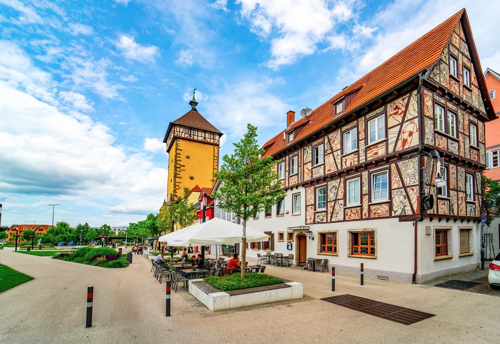 Blick auf die Kreisstadt Reutlingen