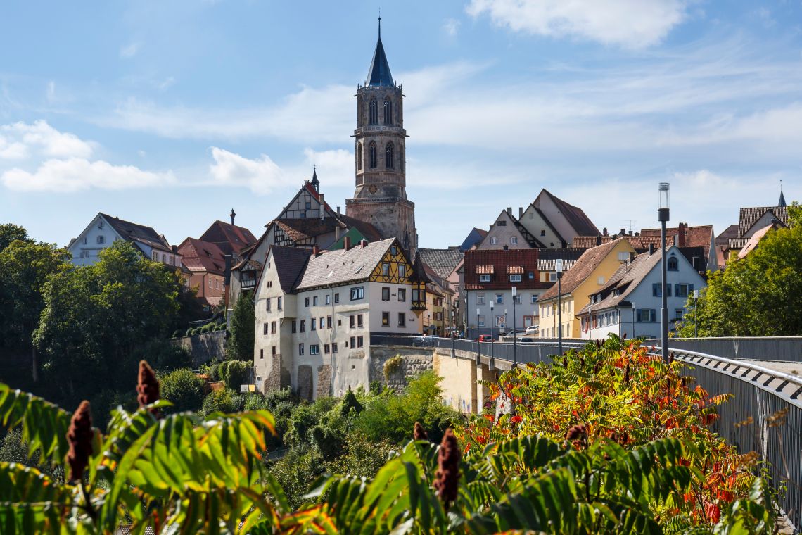 Ausblick auf die Stadt Rottweil in Baden-Württemberg