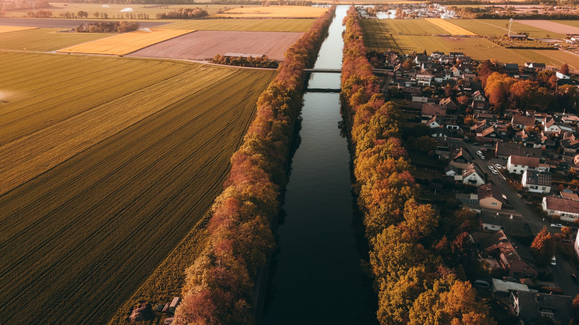 Luftaufnahme des Stichkanals in Salzgitter