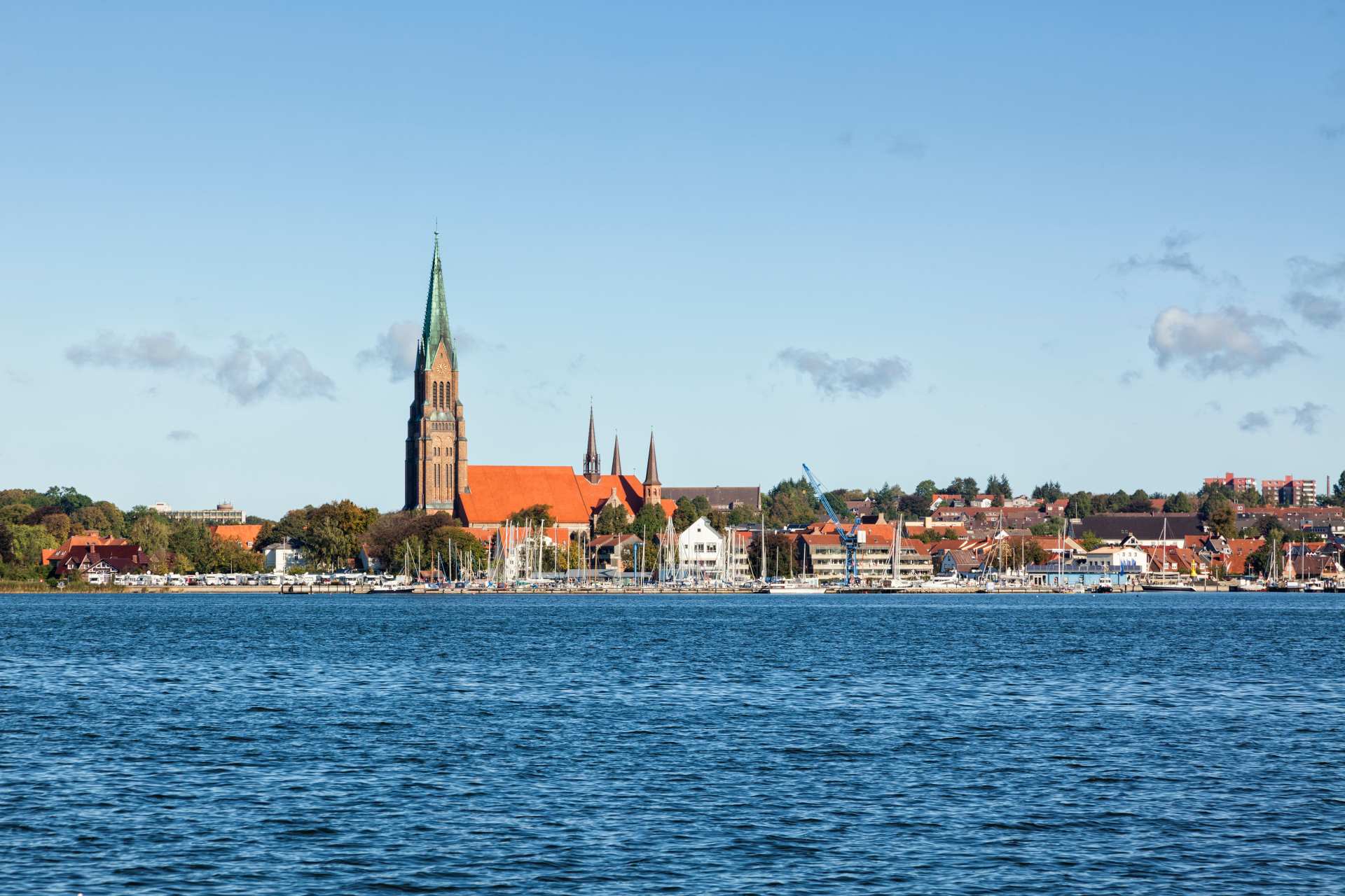 Blick auf Schleswig am Wasser