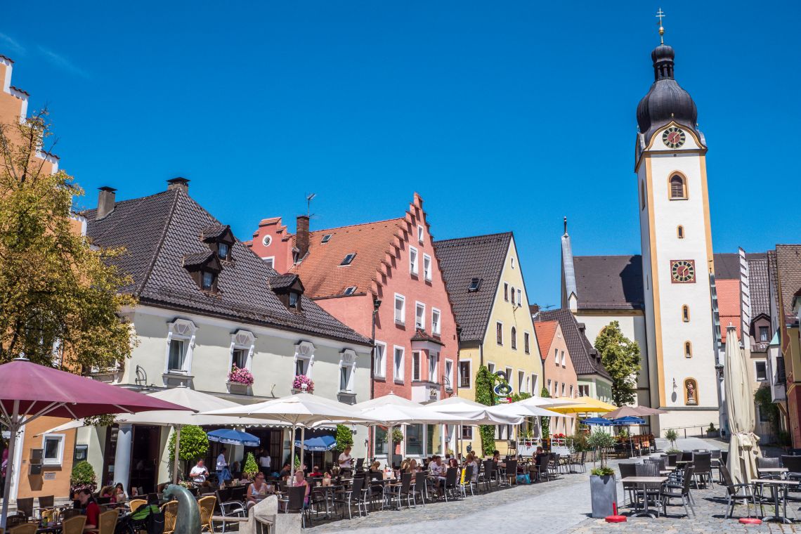 Marktplatz in Schwandorf in der Oberpfalz