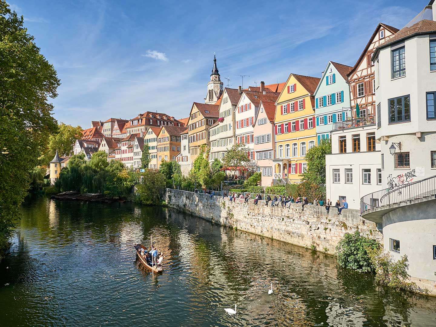 Altstadt in Tübingen am Neckar