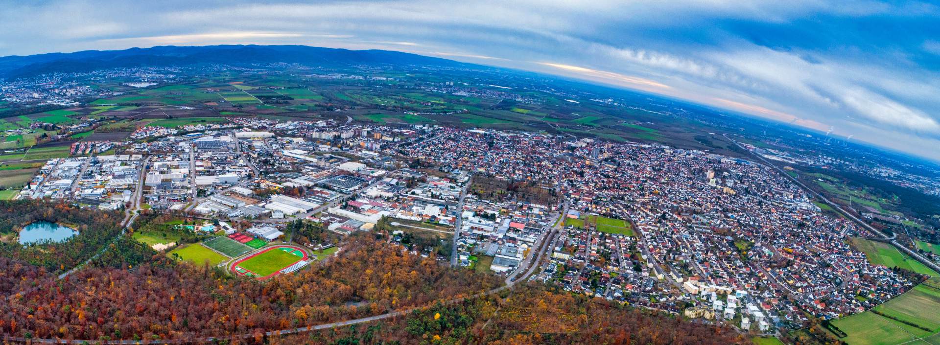 Blick über Viernheim