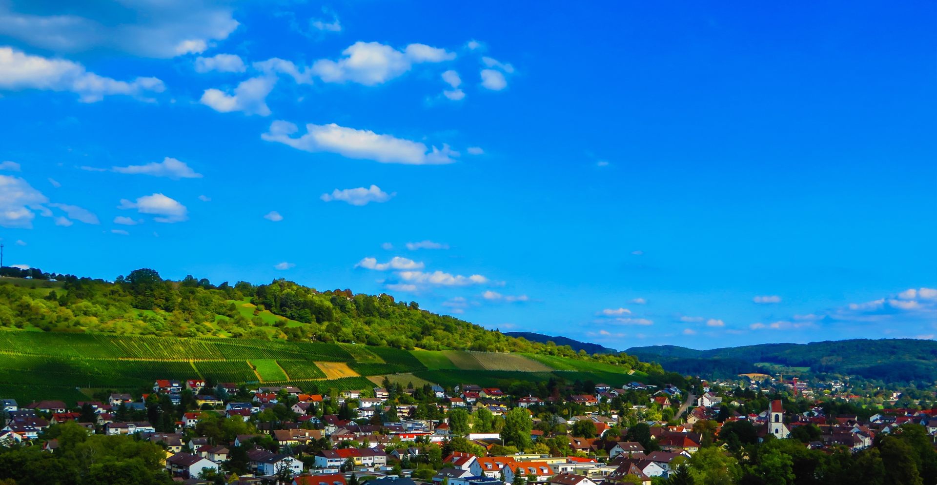 Stadtpanormama von oben