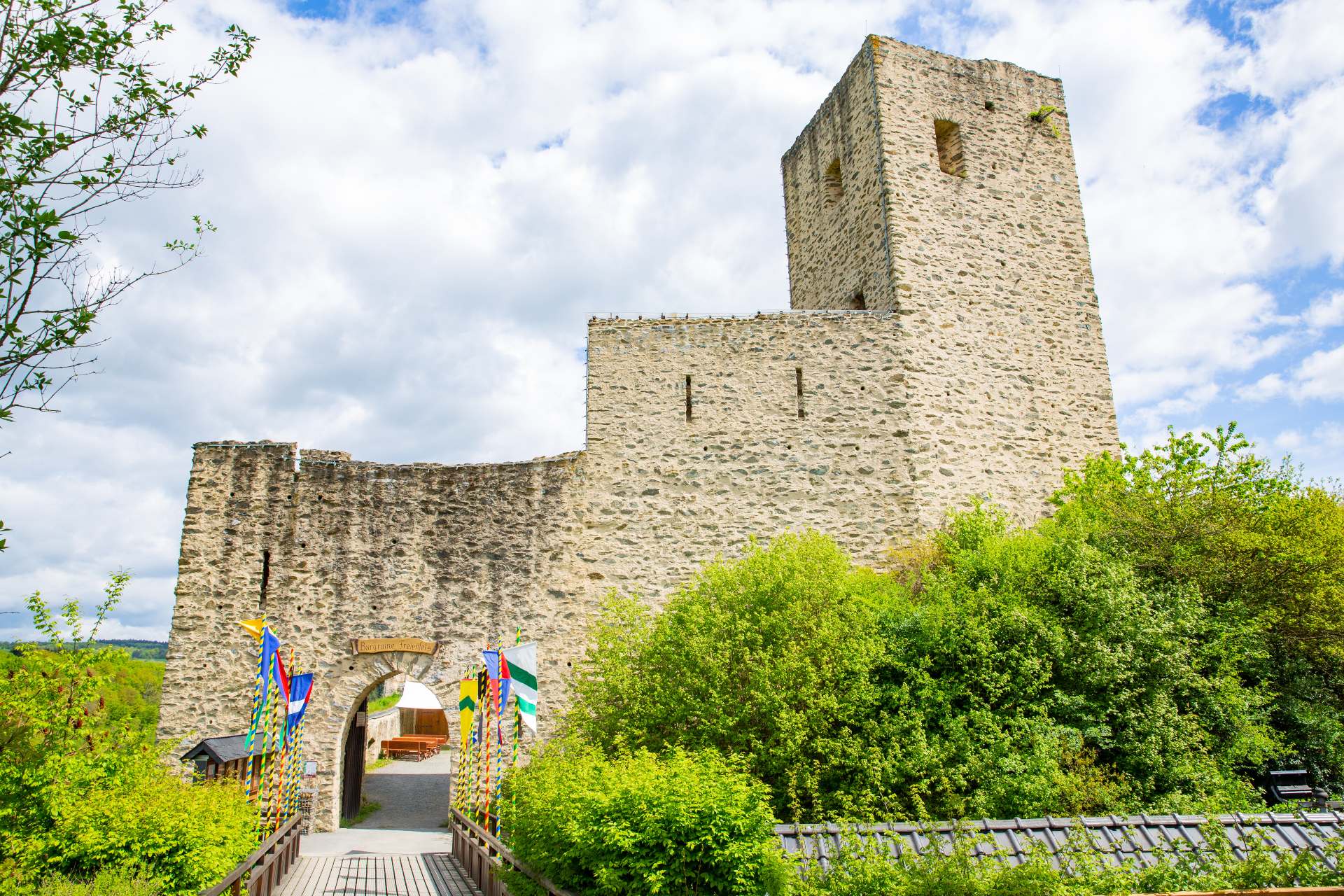 Mittelalterliche Freienfels Burg in Weinbach