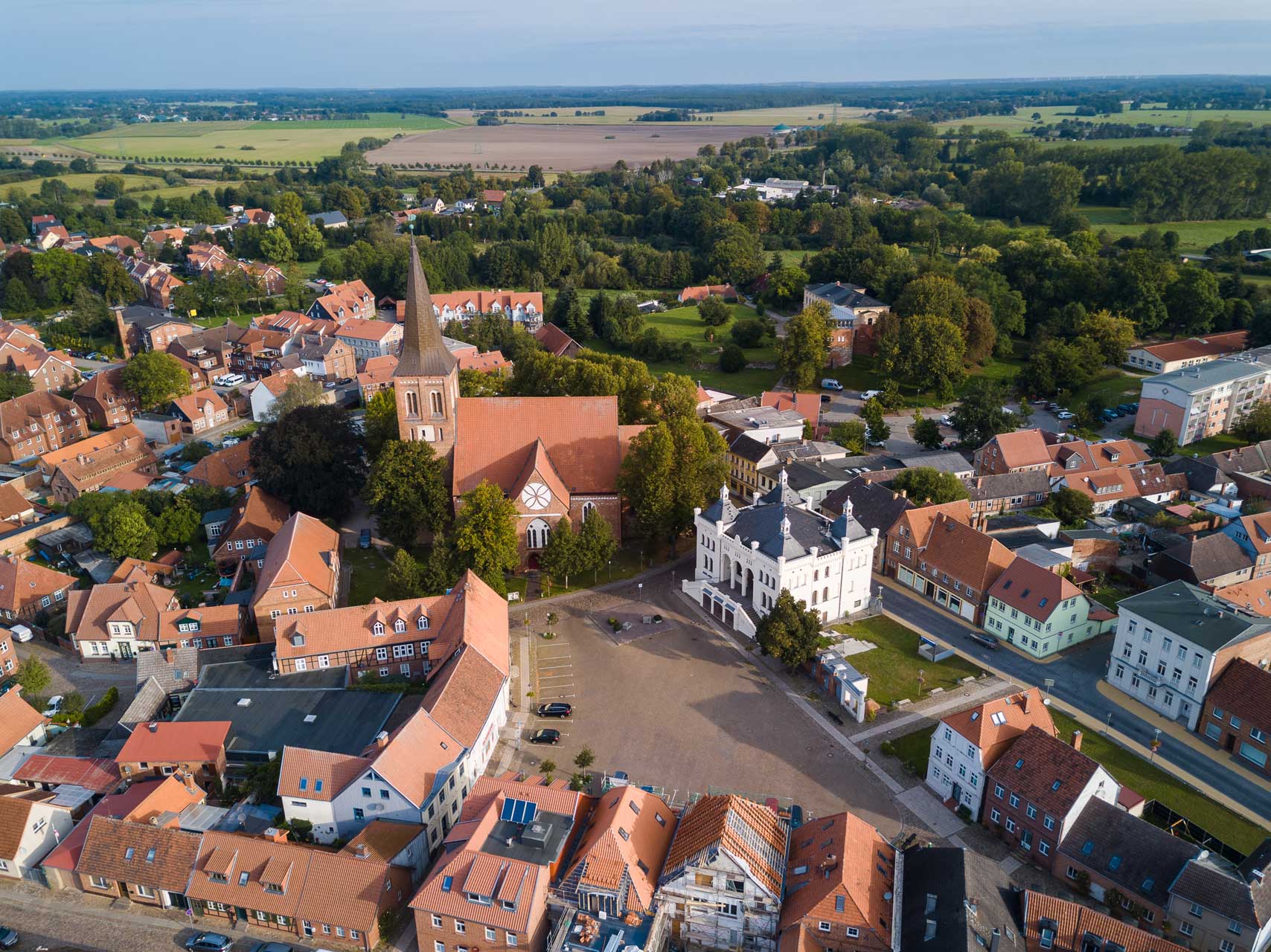 Blick auf den Marktplatz in Wittenburg