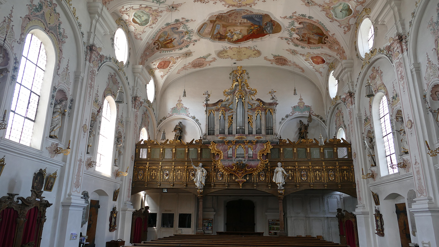 Empore der Wallfahrtskirche Maria Hilf in Klosterlechfeld